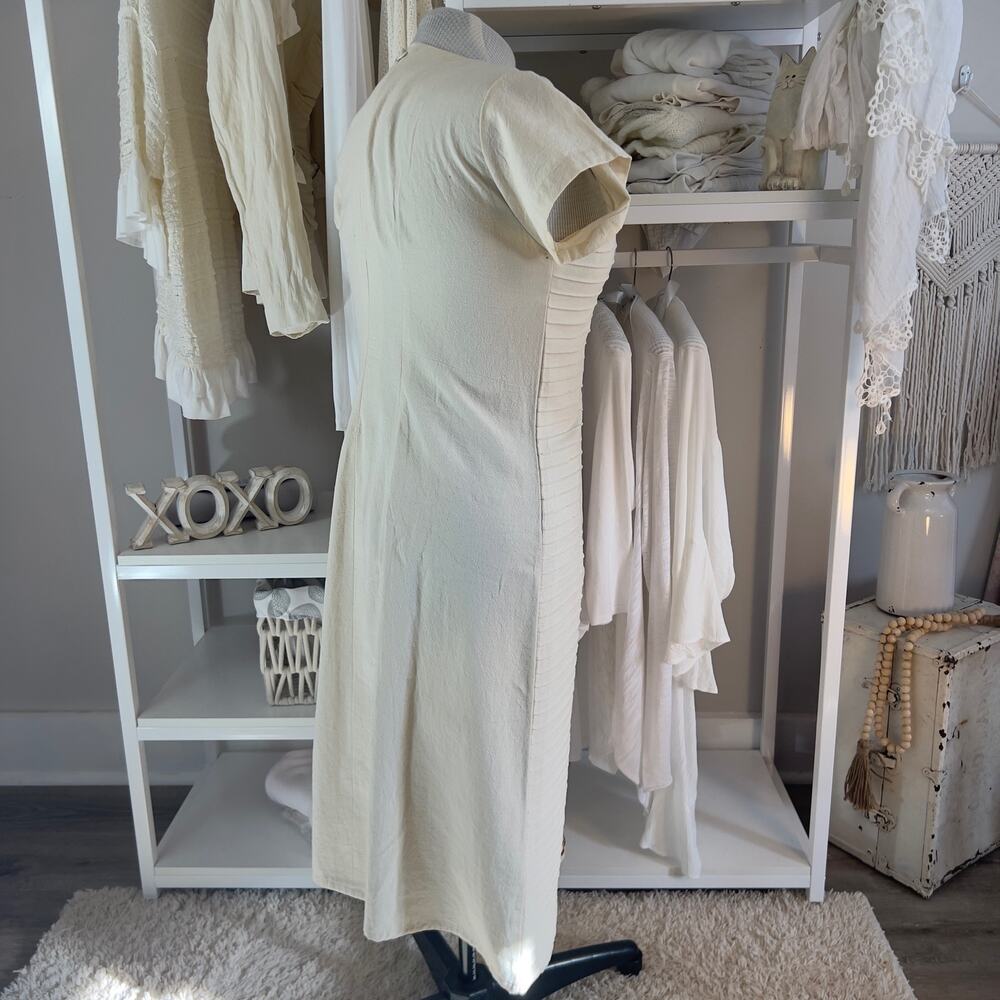 Glyphs women's sz. Large cotton embroidered muslin dress spring, fall #2250 - Picture 3 of 8